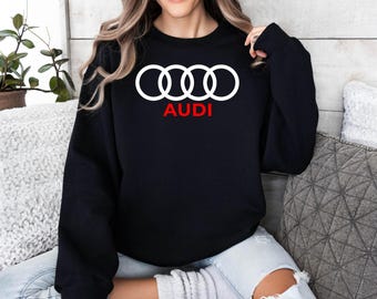 Audi Logo Hoodie, Unisex Car Fan Sweatshirt, Cotton Polyester Blend,mothers day gift
