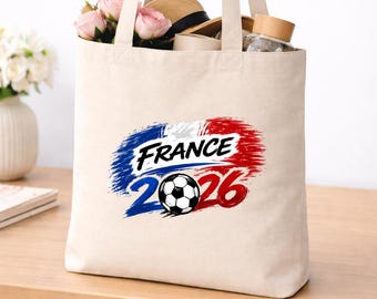 France Football Tote Bag, 2026 Soccer Fan Game Day Bag