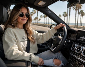 Mercedes AMG Sport Crewneck Sweatshirt, Birthday Gift, ,Printed, Custom Motorsport Apparel