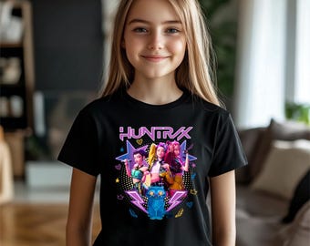 Huntrix Kpop Graphic Tee, Saja Girls T-Shirt, Demon Hunter Fan Apparel,gift for her