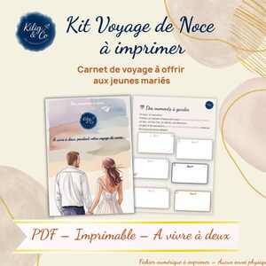 Cadeau mariage original – Kit voyage de noces à imprimer (PDF) | Jeux & défis pour jeunes mariés | Activités couple | Lune de miel