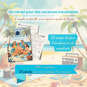 Family Vacation Diary PDF – 17 printable games and creative activities – Children from 8 to 15 years old and familiar diversion