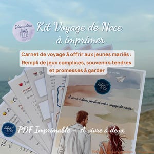 Kit imprimible de luna de miel – Regalo original de boda – 15 actividades para parejas + 14 tarjetas de recuerdo – PDF de luna de miel
