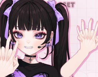 free bonus asset included) Hold my Hand~ Vtuber Hand Asset – 5 Skintones – Customizable Asset for Vtube Studio