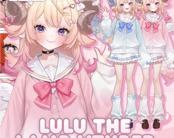 free for a limited time!) Lulu the Lamb Angel Vtuber – Customizable Full Body Model