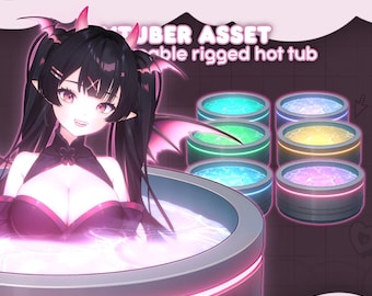 Customizable Hot Tub – Fully Rigged VTuber Asset for VTube Studio
