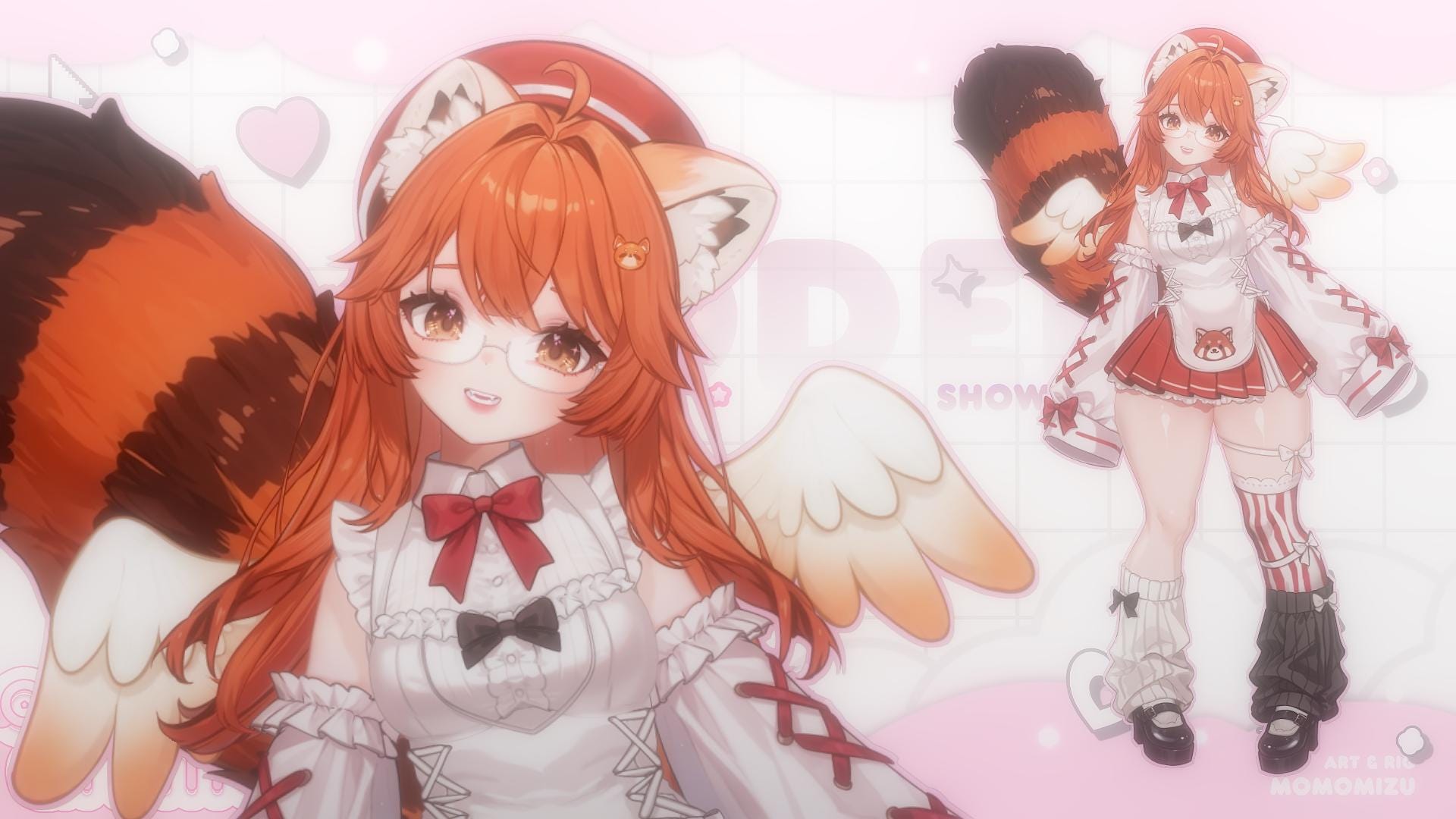 Free for a Limited Time!) Amber the Red Panda Angel Vtuber ...