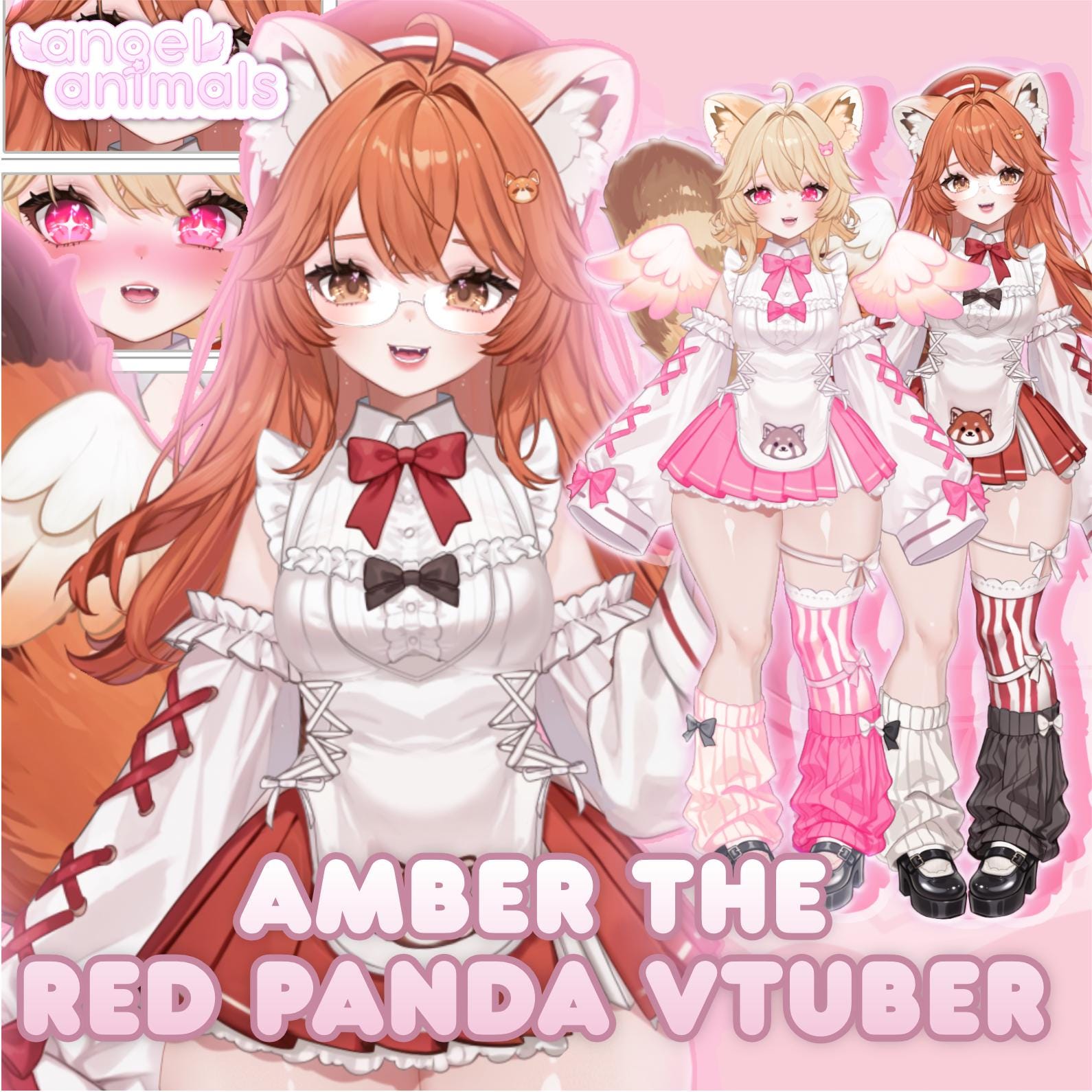 Free for a Limited Time!) Amber the Red Panda Angel Vtuber ...