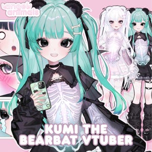 期間限定無料！) クマバットエンジェルVtuberクミ – カスタマイズ可能な全身モデル