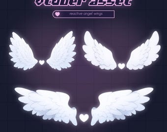 Alas de ángel reactivas para Vtube Studio: 3 conjuntos de alas y 5 ajustes preestablecidos de color - Artículos de Vtuber