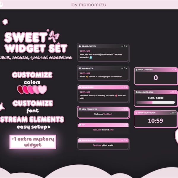 Widget 3000 Aesthetic Cute Widgets - Etsy