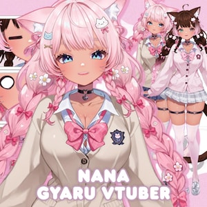 free-ish for a limited time! Nana the Gyaru Girl Vtuber! - Full Body Vtuber - Customizable Vtuber | momomizuvt