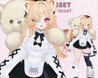 Grand ours confortable et calé dans ses bras - Actif VTuber, couleurs personnalisables