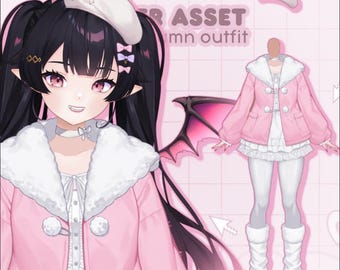 Tenue d'automne en Vtuber de Gyaru – Élément corporel personnalisable truqué