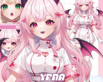 free-ish for a limited time! Yena the Succubus Nurse Vtuber - Full Body Customizeable Vtuber | momomizuvt