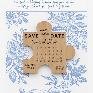 Rustic Barn Wedding Save The Date Magnet: Beech Wood Horseshoe