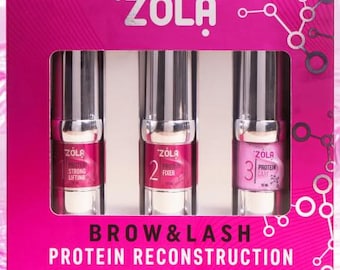 Conjunto de laminação ZOLA NOVO sistema de reconstrução de proteína para sobrancelhas e cílios