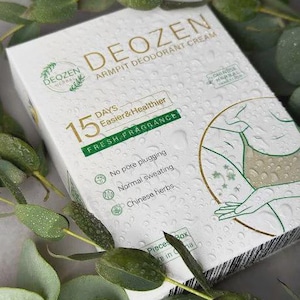 DEOZEN is a deodorant cream that eliminates underarm odor for up to 15 days. 12 sachets (for 6 months of use)