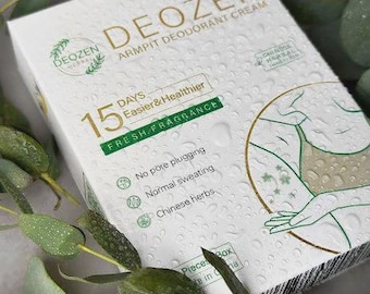 DEOZEN es una crema desodorante que elimina el mal olor de las axilas hasta por 15 días. 12 sobres (para 6 meses de uso)