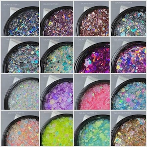Gel para diseño de uñas Saga Galaxy Glitter Gel 8 ml