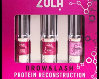 Conjunto de laminação ZOLA NOVO sistema de reconstrução de proteína para sobrancelhas e cílios
