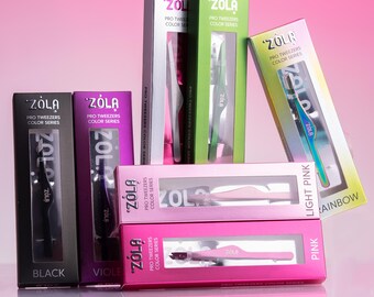 ZOLA Professional beveled eyebrow Zola Color Series colored tweezers