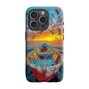 Nautical Phone Case Fisherman Aesthetic Ocean Inspired Style IPhone 16 Pro Case Protective Sailboat Cell Phone Case Summer Coastal Preppy