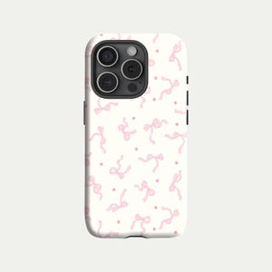 Coquette Phone Case, Bow Phone Case, Soft Girl Aesthetic  for iPhone 17, 16, 15, 14, 13, 12, 11, Pro Max and Samsung Galaxy S25, S24, S23