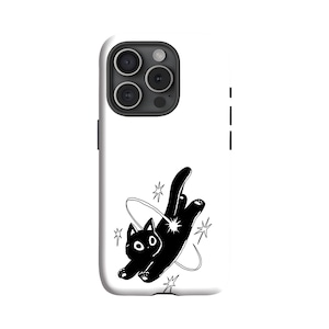 Cat and Star Phone Case Cute Halloween Grunge Gothic Cool for iPhone 16 15 14 13 12 11 Pro Max and Samsung Galaxy S25 S24 S23