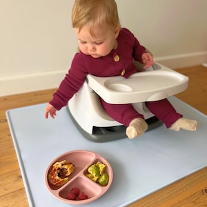 Large Silicone Mat - Blue | Baby Mat | Mess Free Mat | Baby Feeding | Dog Mat | Food Mat | Placemat | Table Protection