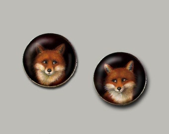 Broche met vossenportret – Handgeschilderde speld voor dierenliefhebbers