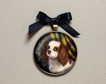 Cavalier Kng Charles Ornament, Dog Portrait Miniature, Christmas Ornament,  Dog Gallery Wall Art, Dog Portrait, Dog Lover Gift, Dog Owner,