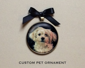 Custom Pet Ornament Using Photo of your Dog or Cat - Personalized  Pet owner Gift for Christmas, Pet Memorial