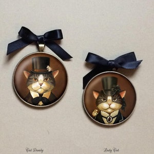 Cat Portrait Ornament from Original Artwork for Christmas - Cat Lover Gift - Stocking Stuffer - Secret Santa Gift