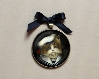 Cat Ornament, Cat Decoration, Christmas, Sailor, Cat Lover's Gift, Sailing, Hostess Gift, Nautical, Secret Santa, Stocking Stuffer, Yacht