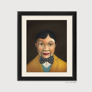 Ventriloquist Dummy Print from Original Hand Painted Artwork, Creepy Puppet, Carnival and Side Show Art