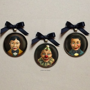 Ventriloquist Dummy or Clown Ornament from Original Artwork for Christmas or Halloween, Stocking Stuffer or Secret Santa Gift