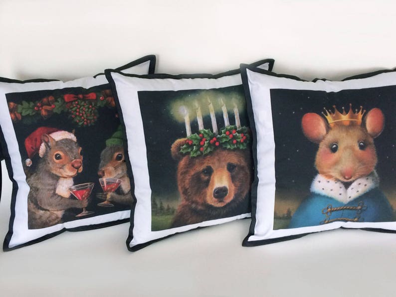 Mouse King Pillow Mouse Portrait Nutcracker Christmas Etsy