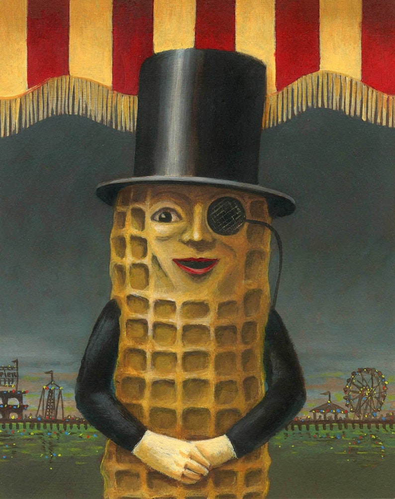 Mr. Peanut Print Vintage Mr Peanut Art Vintage Atlantic Etsy