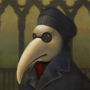 Venetian Plague Doctor - Steampunk Portrait, Gothic, Bird Mask, Commedia dell'Arte, Black Death,  Medieval, Bubonic Plague, Gothic Art