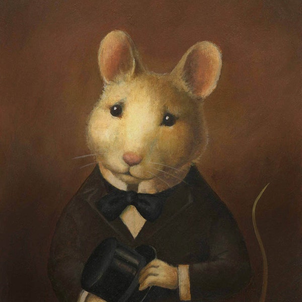 Mouse Print, Victorian,  Mouse Art,  Animal Portrait, Animal Lover, Mouse Lover, Vintage