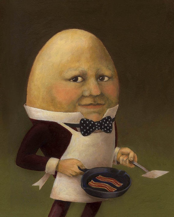 Ice Cream Cone Man Print – Retro Anthropomorphic Food Portrait - Etsy