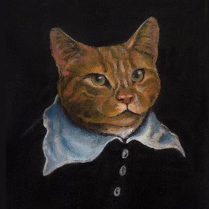 Nautical Cat Portrait, Cat Print, Sailor, Cat Art, Cat in Clothes, Cute Cat, Cat Lover's Gift, Funny Cat, Pet Portrait image 6