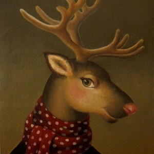 Reindeer Brooch, Reindeer Pin, Christmas Brooch, Christmas Pin, Vintage Reindeer, Stocking Stuffer, Secret Santa Gift, Teachers Gift image 2