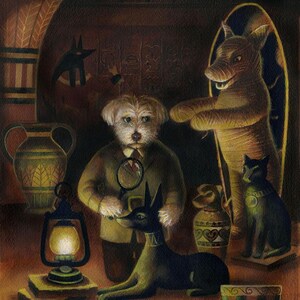 Halloween Haunted Dog Portrait, Ghost Stories for Dogs, Spooky Dog Art image 5