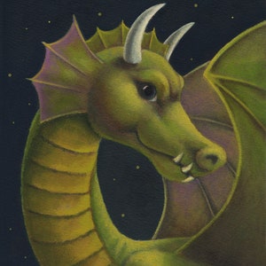 Dragon and Unicorn Cards, Set of 6 Blank Magical and Mystical Creatures cards and envelopes image 2