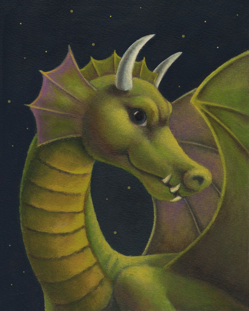 Dragon and Unicorn Cards, Set of 6 Blank Magical and Mystical Creatures cards and envelopes image 2