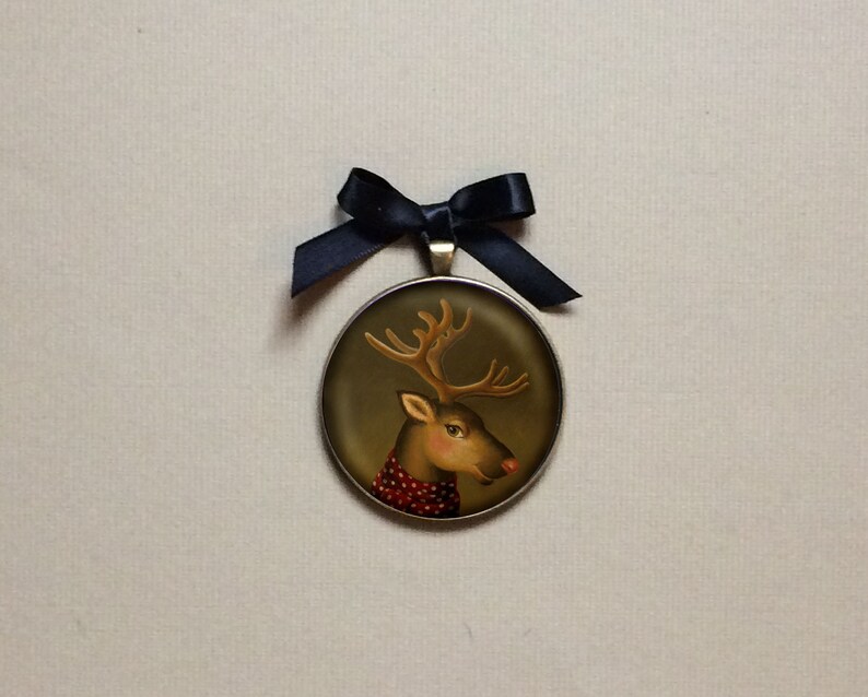 Reindeer Brooch, Reindeer Pin, Christmas Brooch, Christmas Pin, Vintage Reindeer, Stocking Stuffer, Secret Santa Gift, Teachers Gift image 3