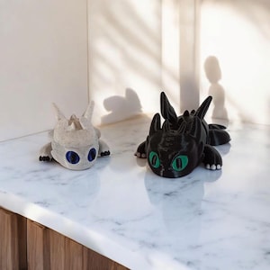 Toothless figure and Light Fury