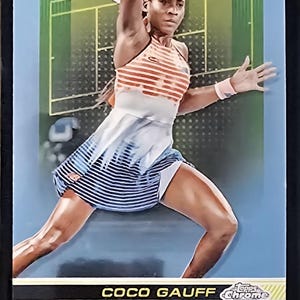 Lote de Estrelas do Tênis dos EUA! Coco Gauff, Danielle Collins, Taylor Townsend, Sloane Stephen - Pacote com 4 Cartas Topps Chrome 2024